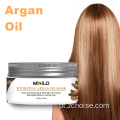 máscara de cabelo de óleo de argan marroquino de marca própria natural